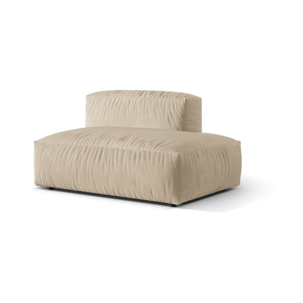 Бежов кадифен модул за диван (десен ъгъл) Martina – Micadoni -image-1