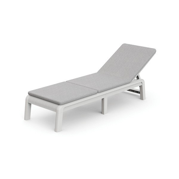 Светлосив пластмасов/подплатен  сгъваем градински шезлонг Atlas – Keter