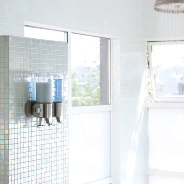 Стенен дозатор за сапун от неръждаема стомана в сребрист цвят 880 мл - simplehuman-image-3