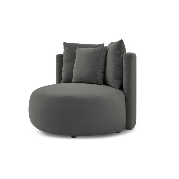 Светлосиво кадифено кресло Cesar – Bobochic Paris