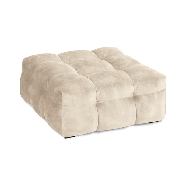 Бежов кадифен пуф Vesta - Windsor & Co Sofas-image-4