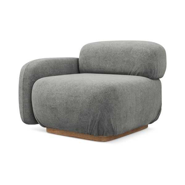 Сив модул за диван от букле (ляв ъгъл) Ailani – Makamii-image-2