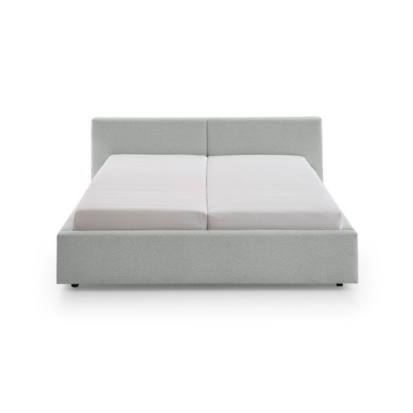 Сиво тапицирано двойно легло без ламелно дъно 160x200 cm Cube – Meise Möbel-image-4