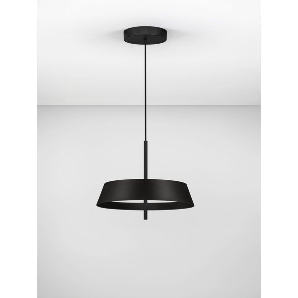 Матово черно алуминиево LED затъмняващо се висящо осветително тяло ø 45 cm Velio – Nova Luce-image-3