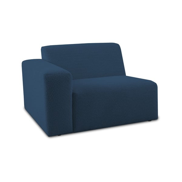 Тъмносин модулен диван от букле (ляв ъгъл) Roxy – Scandic-image-1