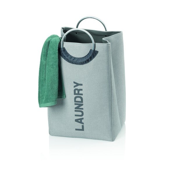 Сив текстилен кош за пране Palma - Kela-image-1