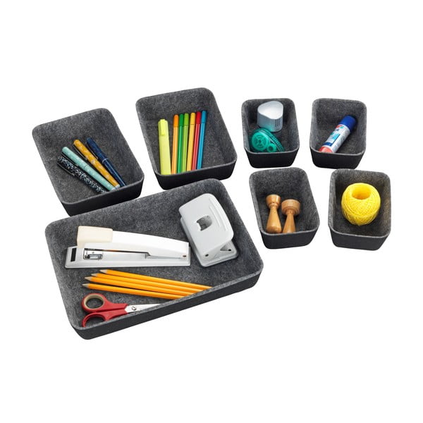 Комплект от 7 сиви органайзера - Wenko-image-4