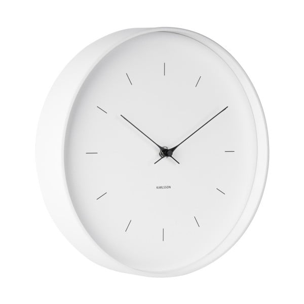 Бял стенен часовник Пеперуда, ø 27,5 cm Butterfly Hands - Karlsson-image-1