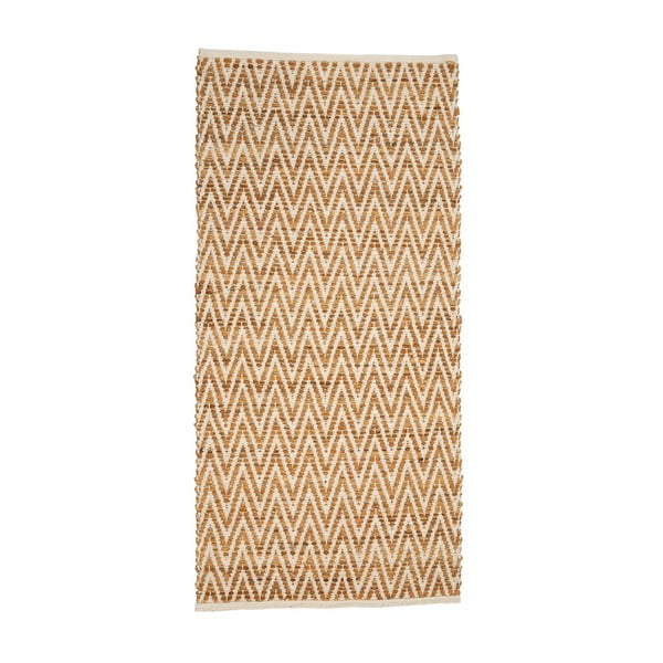 Béžový koberec z juty a kůže Simla, 170 x 240 cm
