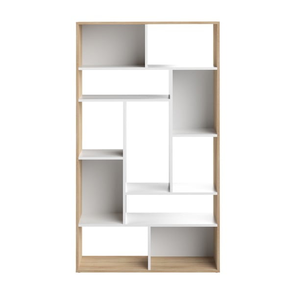 Бяла етажерка за книги в дъб 91x163 cm Seoul - TemaHome