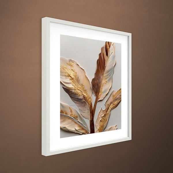Печатна картина с включена рамка 40x50 cm Golden Strelitzia – Styler-image-3