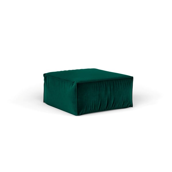 Tmavě zelený puf Cosmopolitan Design Florida, 65 x 65 cm