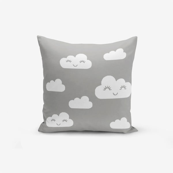 Калъфка за възглавница с памук Grey Background Cloud, 45 x 45 cm - Minimalist Cushion Covers