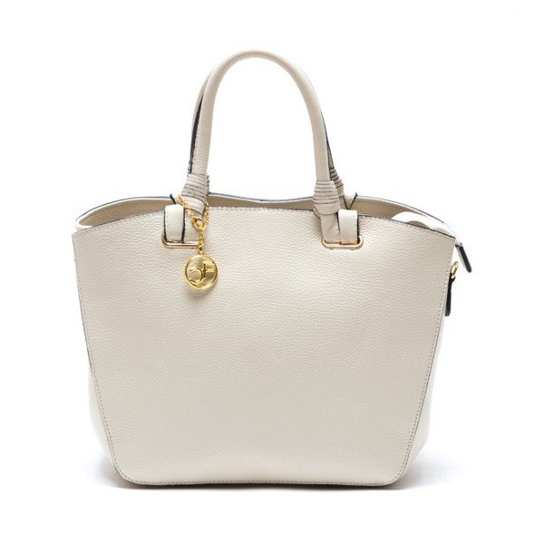 Kožená kabelka Carla Ferreri 1156 Beige