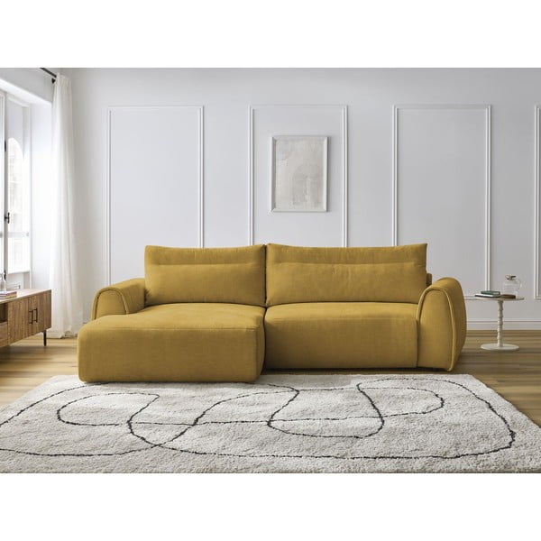 Ъглов диван в цвят жълта охра Aden – Bobochic Paris-image-1