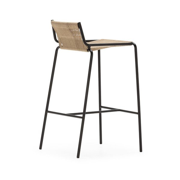 Бежов метален бар стол (височина на седалката 65 cm) Emily – Marckeric-image-2