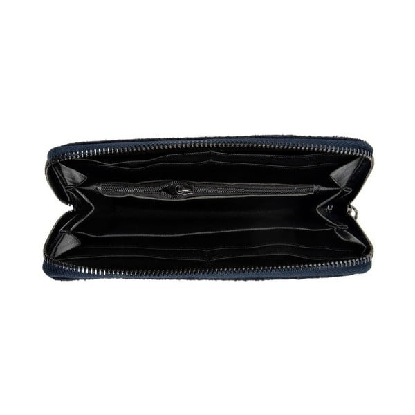 Тъмносиня кожена чанта Mangotti Muriello - Mangotti Bags-image-4