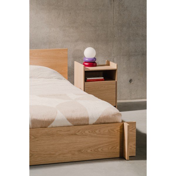 Червена/лилава настолна лампа от масивна дървесина със стъклен абажур (височина 24 cm) Otem – noo.ma-image-2