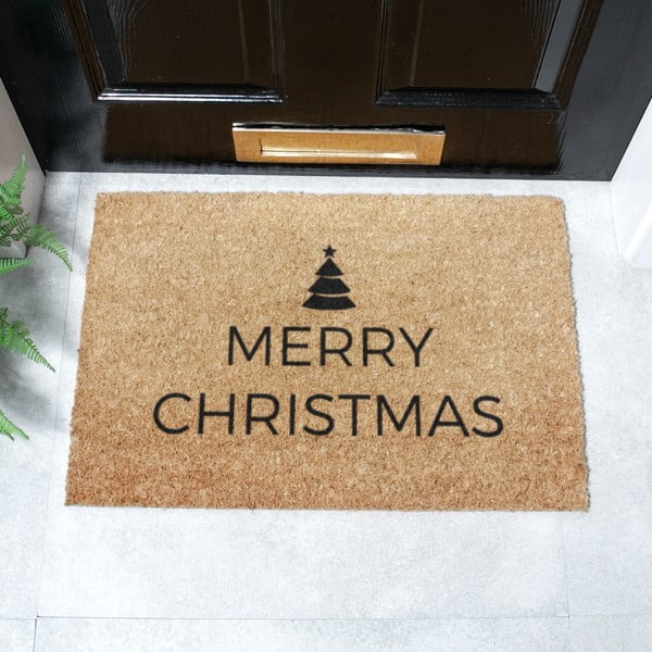 Изтривалка с коледен мотив от кокосови влакна 40x60 cm Merry Christmas – Artsy Doormats-image-3
