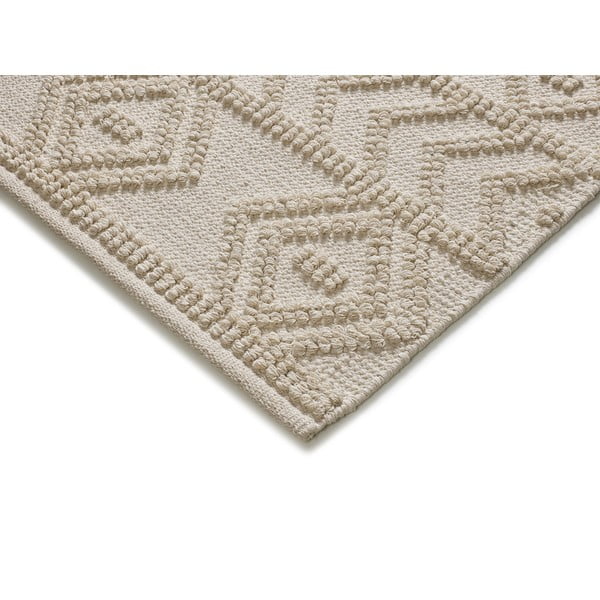 Ръчно изработен кремав килим от рециклиран памук подходящ за пране 120x170 cm Pamuk – Universal-image-2