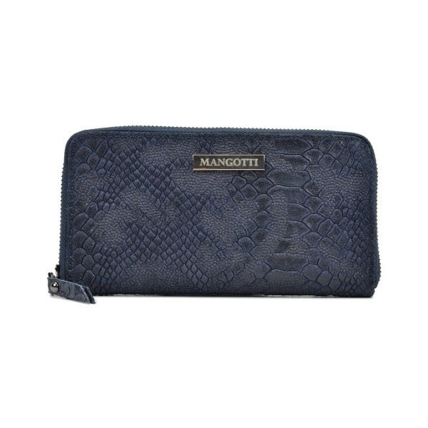 Тъмносиня кожена чанта Mangotti Muriello - Mangotti Bags