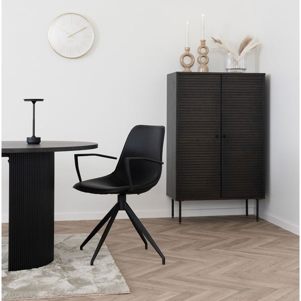 Тъмнокафяво шкафче от декор от дъб  80x130 cm Kyoto – House Nordic-image-1