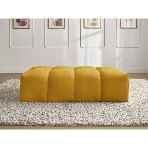 Шенилова табуретка  в цвят горчица Everest – Bobochic Paris-image-3