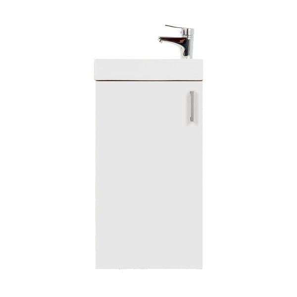 Бял нисък висящ шкаф с умивалник без смесител 40x79 cm Oia - STOLKAR