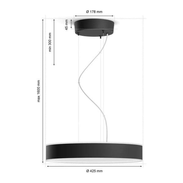 LED smart висящо осветително тялo 33,5 W Enrave – Philips Hue-image-4