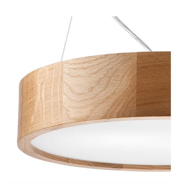 Кафява висяща лампа със стъклен абажур ø 47 cm Eveline - LAMKUR-image-3