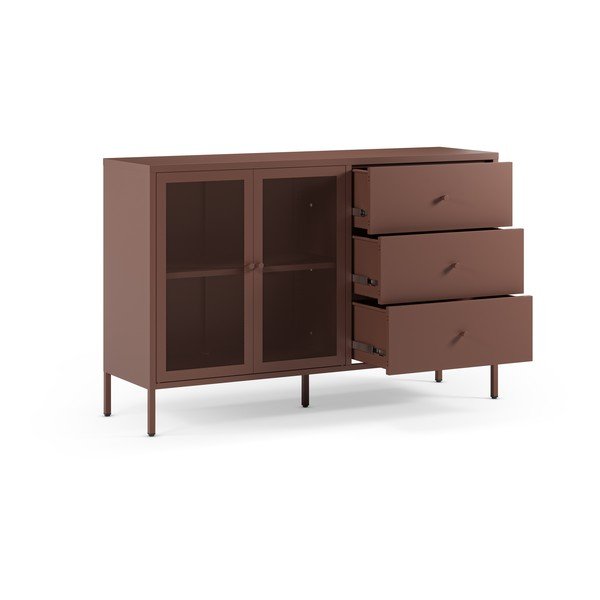 Бордо метален скрин 140x90x40 cm Fayna – Marckeric-image-1