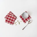 Червени текстилни подложки в комплект от 4 бр. Red Gingham – Linen Tales