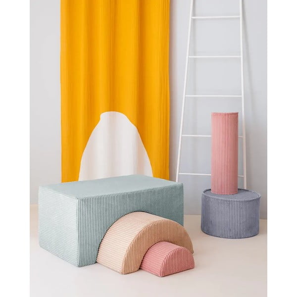 Розова детска възглавница за диван от рипсено кадифе Roll – Wigiwama-image-1