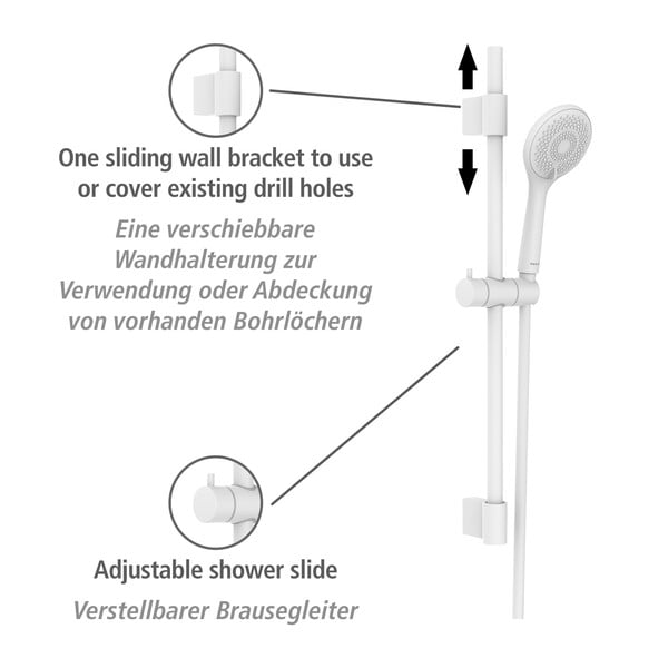 Бял душ комплект от неръждаема стомана 70 cm Watersaving – Wenko-image-4