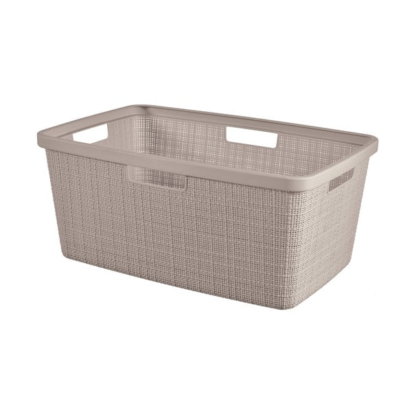Кафяво-сив пластмасов кош за пране 46 l Jute – Curver