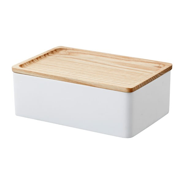 Бяла кутия за съхранение с капак 18,5x12,5x7 cm Rin - YAMAZAKI