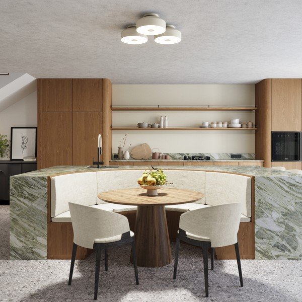 Кремаво осветително тяло за таван ø 30 cm Blacko – Sollux-image-2