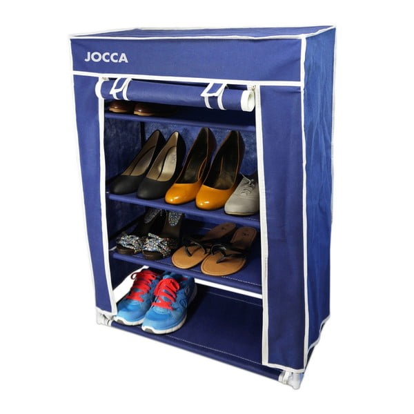 Modrý textilní úložný box na boty JOCCA, 80 x 60 cm