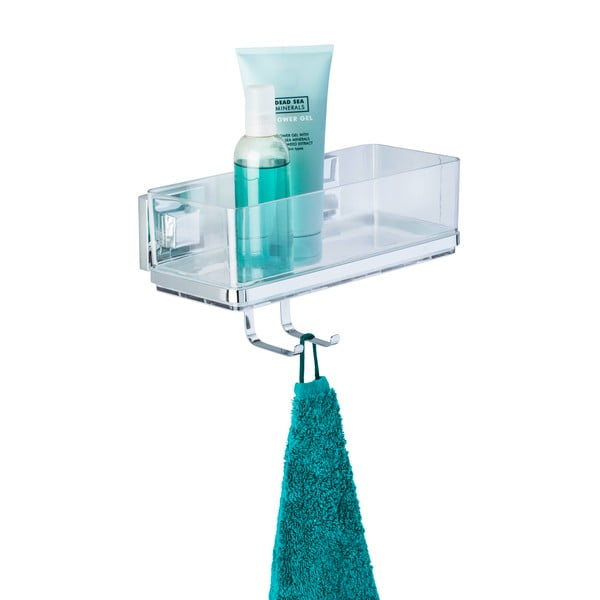 Самоносеща етажерка с 2 куки Vacuum-Loc, товароносимост до 33 кг - Wenko-image-2