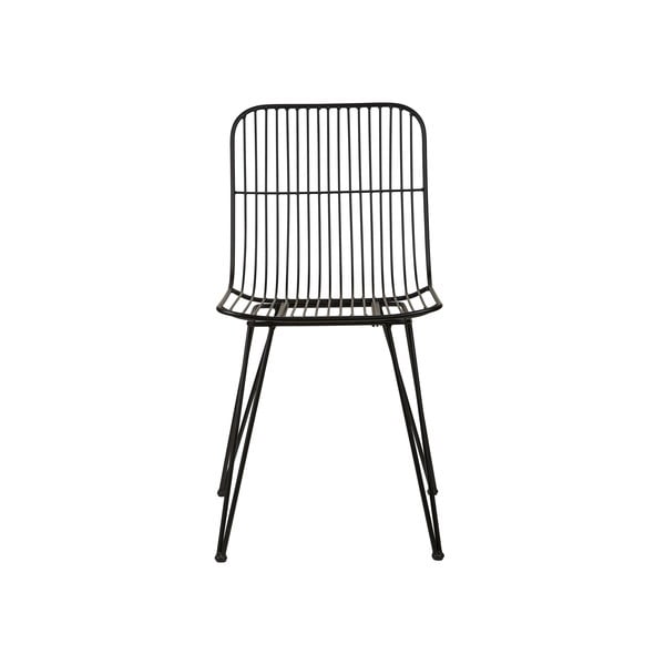 Черен метален стол за хранене Svale - Villa Collection