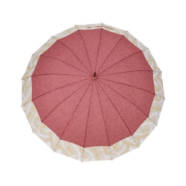Červený holový deštník Ambiance Tropical, ⌀ 105 cm