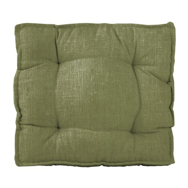 Възглавница за сядане с лен Квадрат Kaki, 37 x 37 cm - Linen Couture