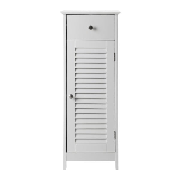 Бял шкаф за баня с чекмедже и врата, височина 89 cm - Songmics