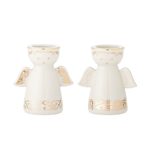 Свещници в комплект от за чаена свещ 2 бр. от каменна керамика Faella – Bloomingville