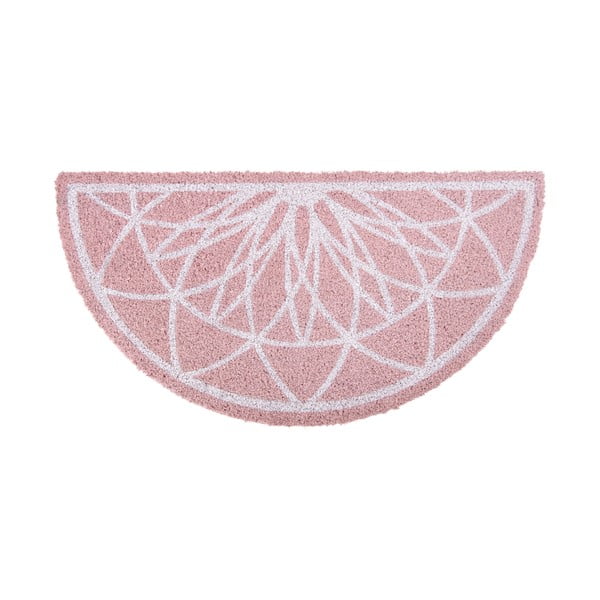 Розов полукръгъл килим от кокосови влакна Fairytale - PT LIVING