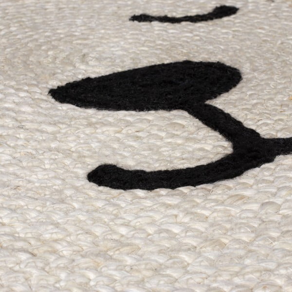 Ютен детски килим в естествен цвят 100x100 cm Leo Lion – Flair Rugs-image-3