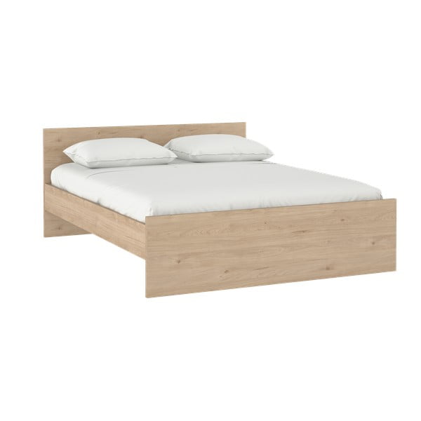 Двойно легло от дъбов декор  без ламелно дъно в естествен цвят 180x200 cm Naia – Tvilum