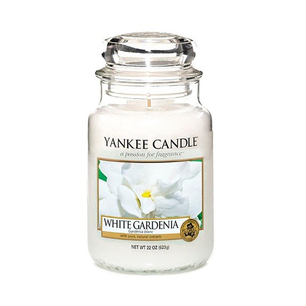 Ароматна свещ White Gardenia, време на горене 110 - 150 часа - Yankee Candle