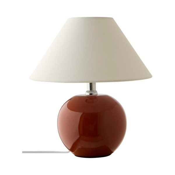 Кафява/кремава керамична настолна лампа (височина 29 cm) Karamell – Jotex