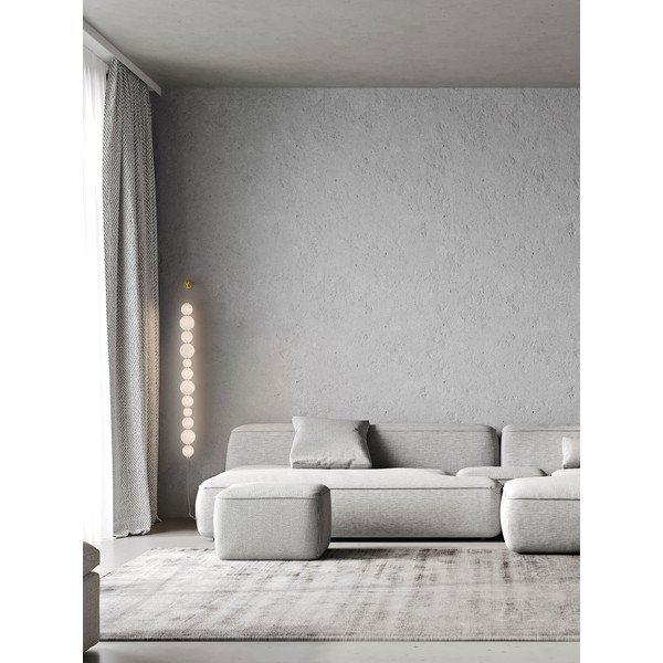 Бяла/ в златист цвят метална LED затъмняваща се стенна лампа Perla – Nova Luce-image-1